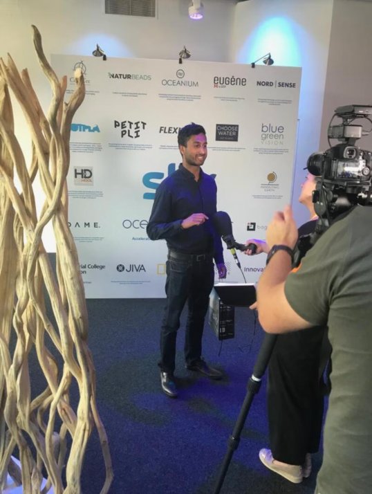 TV interview at an innovation event